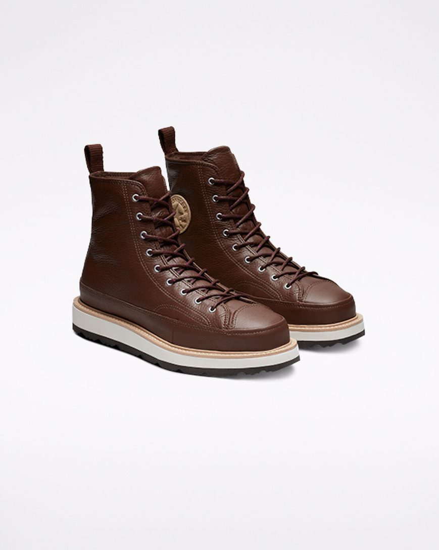 Botas Converse Chuck Taylor Crafted Altas Mujer Chocolate Negras | PE 0P8725